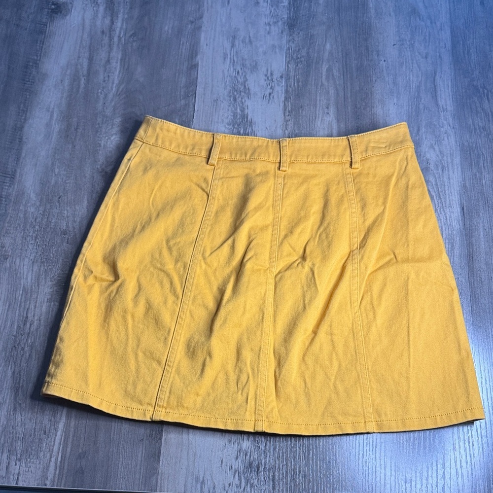 Forever 21 Yellow Button-Up Mini Skirt - Picture 3 of 3